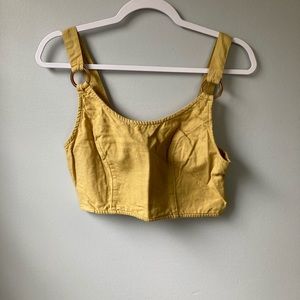 American Eagle mustard top and short set